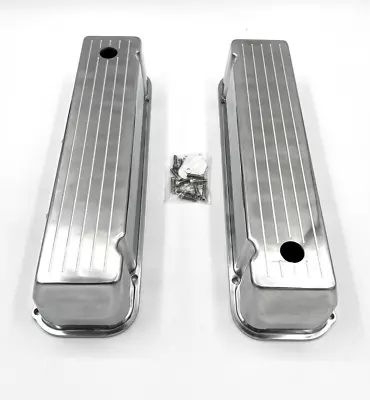 Polished Ball Milled Valve Covers For Big Block Ford BBF 429 460 Galaxie Torino • $104.87