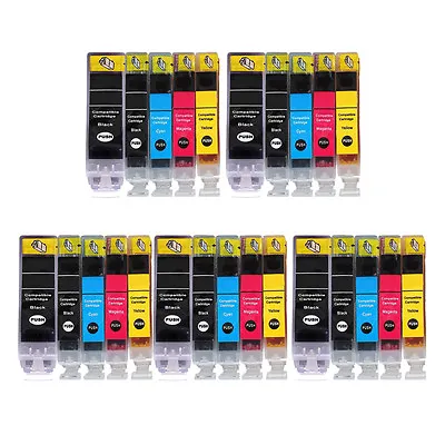 5 SET Premium  CHIPPED Ink Cartridge Replace For Canon Pixma Printer • £21.29