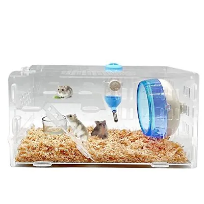 Kathson Dwarf Hamster Cage Transparent Hamsters Cages And Habitats Gerbils Ac... • $33.23
