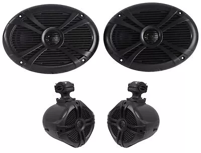 Pair Rockville RMSTS69W 6x9 1000w Waterproof Marine Boat Speakers+(2) Wakeboards • $159.90