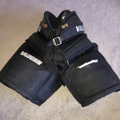 Vaughn Velocity V7 Xr Hockey Pants Leg Pads Black Junior Size Small/medium • $48