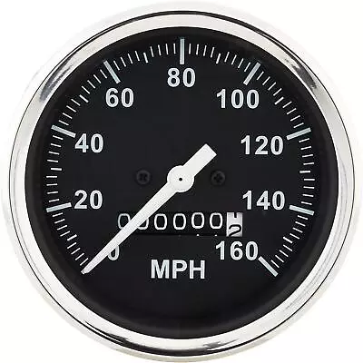 Mechanical Speedometer Gauge Black Face 3-3/8  0-160 MPH Full Sweep • $70.99