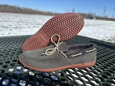 PATAGONIA Kula Driving Mocs Moccasins Feather Gray/Red Women’s T11592 Sz 7.5 • $39.99