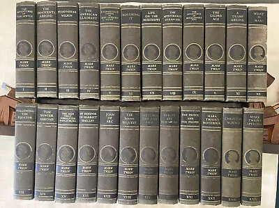 The Complete Works Of Mark Twain Set Of 24 HB Books Harper Authorized Edition • $224