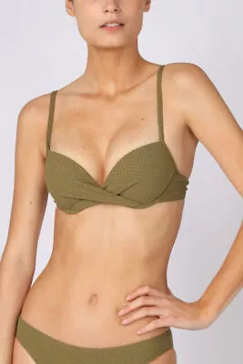 Kiwi Women's Swim Top Swimming Top Bikinitop Bra SAHEL Khaki Green D40 • £11.97