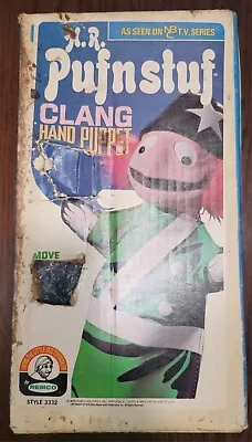 VINTAGE RARE 1970 REMCO H.R. PUFNSTUF  Clang  HAND PUPPET With Box Rare! • $100