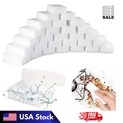 Lot 100pcs Magic Sponge Eraser Melamine Washing Thick Cleaning Foam Home Tool • $8.49