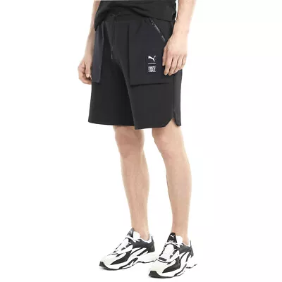 Puma First Mile X Cargo Shorts Mens Black Casual Athletic Bottoms 532343-01 • $17.99