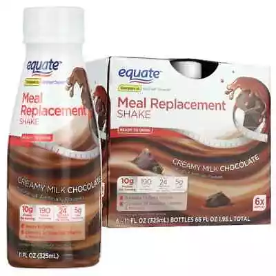 Equate Meal Replacement Shake Creamy Milk Chocolate 11 Fl Oz 6 Ct • $11.20