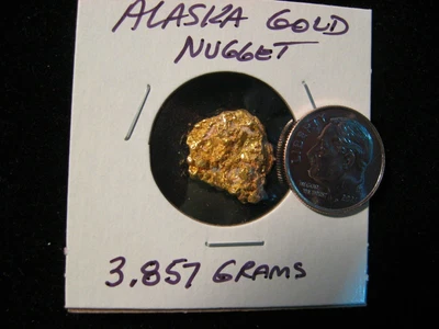 $399.99 • Buy Alaska Gold Nugget 3.857 Grams Large Nuggets Are Very Scarce!!!