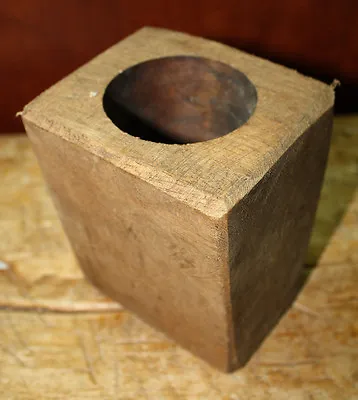 1 Hole Wooden Sugar Mold Wood Candle Holder Primitive Home Decor • $9.99