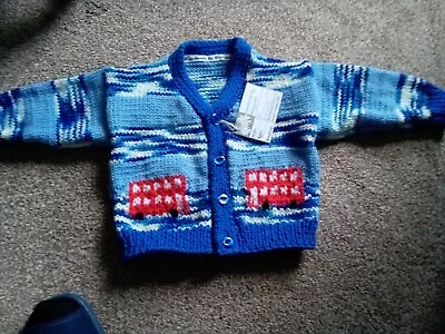 Hand Knitted Baby Cardigan 6 - 12 Months • £7.50