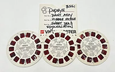 View-Master POPEYE Paint Ahoy-Missle Muscle-Swee'pea B516 - 3 Reels  • $8.48