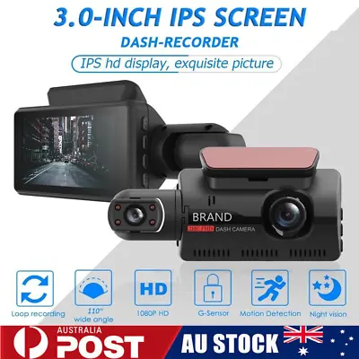 1080P WIFI Dash Cam 3 Cameras With GPS Dual Lens Car DVR Night DashCam • $49.96