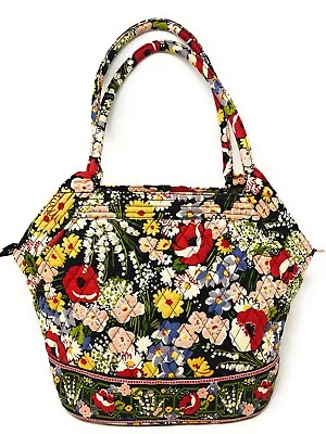 NWOT VERA BRADLEY ANGLE TOTE POPPY FIELDS Bag Rolled Handles • $45