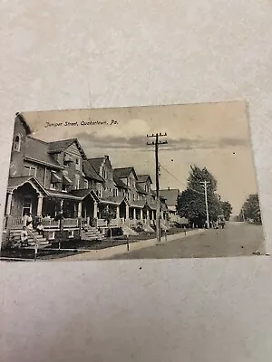 Vintage Quakertown Pa. Postcard:  Juniper Street • $4.99