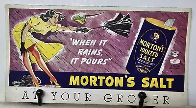 Vintage Advertising  Ink Blotter Morton's Salt When It Rain It Pour • $14.99