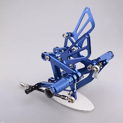 US Blue Rearsets Adjustable Foot Pegs For Kawasaki NINJA ZX6R 03-04 • $99.99