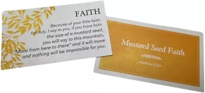Faith Of A Mustard Seed Holy Card Bulk Pack With Matthew 17:20 Prayer Christian • $9.94