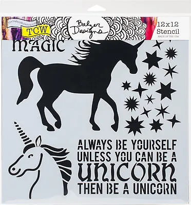 Crafter's Workshop Template 12 X12 -Unicorn TCW-738 • £14.57