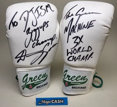 $249 • Buy The Green Machine Boxing Gloves - Signed By Danny Green - White