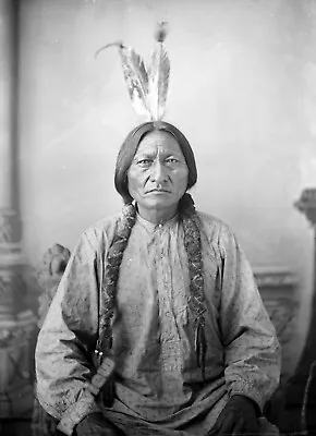 £4.99 • Buy Sitting Bull Native American Indian Sioux 1883 Print Poster Wall Picture A4 +