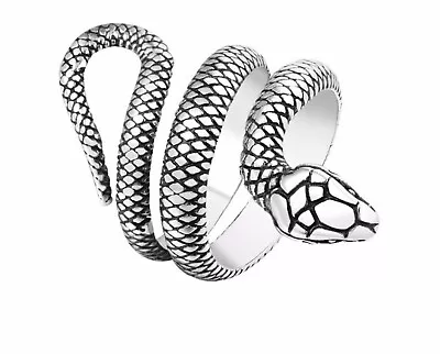 Unique Wrap Vintage Style Snake Stainless Steel Ring For Men/ Women Size 8-12 • $13.50