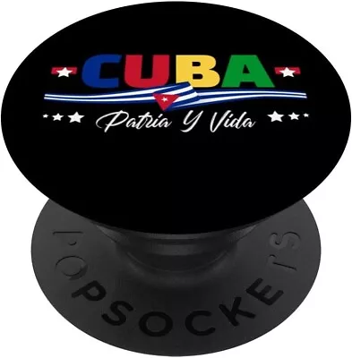 Cuba Patria Y Vida Freedom Cuban Movement Cause PopSockets  Swappable PopGrip • $14.95