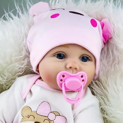 Realistic Reborn Baby Dolls Handmade Vinyl Silicone Bebe Lifelike Newborn Girl • $38.12