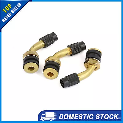 Pack Of 3 Motorcycle Front Rear Brass Angled Tubeless Tyre Tire Valve Stem  • $11.87
