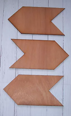 £2.25 • Buy New Set Of 3 Plywood Arrow Signs Plaques For Decoration, Halloween, Weddings