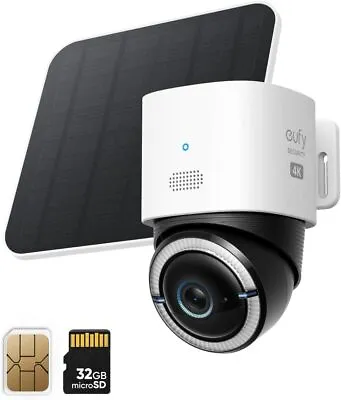 Eufy 4G LTE Cam S330 4K Cellular Wireless Security Camera Solar Powered+SIM Card • $249.99