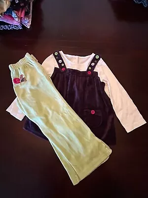 Gymboree Pups And Kisses Double Sleeve Velour Top Cutie Pants  Set  Outfit Sz 4t • $49.99