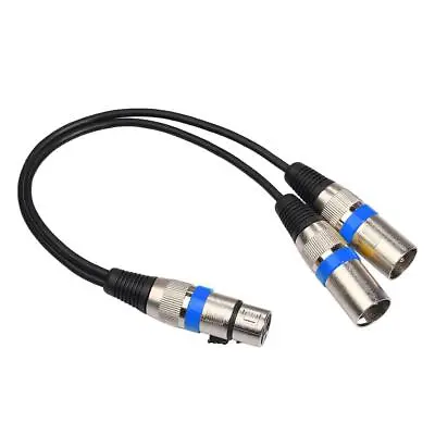 £6.99 • Buy 30cm 3Pin XLR Female To Dual 2 Male Y Splitter Mic DJ Cable Adapter Audio Cable 