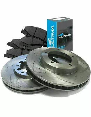 SLOTTED DIMPLED Front 298mm BRAKE ROTORS ULTIMA PADS FORD FALCON BA BF FG NA • $139