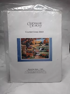 Vintage Candamar Designs Counted Cross Stitch Kit Harvest Sale Picture 12x9 • $19.99