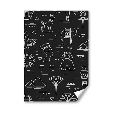 A5 - BW - Egyptian Hieroglyphs Egypt Ancient Print 14.8x21cm 280gsm #43526 • £3.99