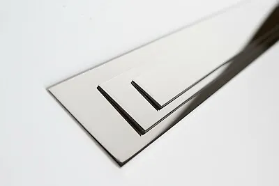 Mirror Polished Stainless Steel 304 Grade Shiny Flat Bar Metal Strip Trim 1.2mm • $10.26