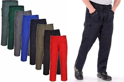 PORTWEST Action Trousers Knee Pad Zip Pockets Cargo Work Safety Reinforced S887 • £17.94