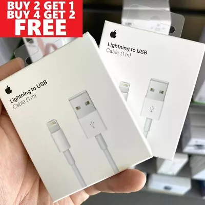 £2.96 • Buy Genuine IPhone Charger Fast For Apple Cable USB Lead 6 7 8 X XS XR 11 Pro Max UK