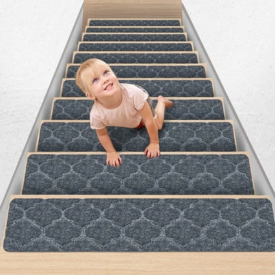 $44.91 • Buy Stair Carpet Treads 15Pcs, 8X30In Non-Skid Safety Rug Resistance Indoor Runners 