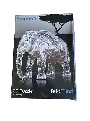 Elephant 3D Crystal Puzzle | 3D Jigsaw Puzzle With 41 Pieces • £8.99