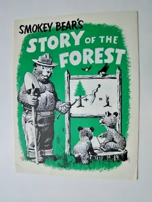 Vintage Smokey Bear's Story Of The Forest Coloring Booklet Prevent Fires • $7.64