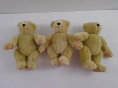 3 Muffy VanderBear Plush Teddy Bear Beige Jointed Arms Legs 1982 • $18.99