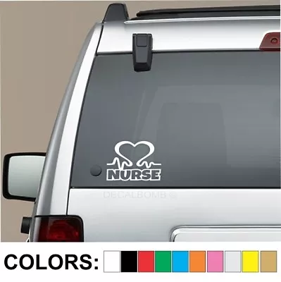 Nurse Heartbeat Decal Sticker VinylNurse Decal RN Doctor Registered Dr LPN Love • $3.99