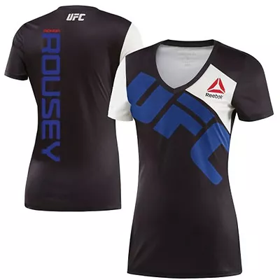 Ronda Rousey UFC Reebok Women’s Jersey - Black/Blue UFC 207 RowdyT-shirt • $17.99