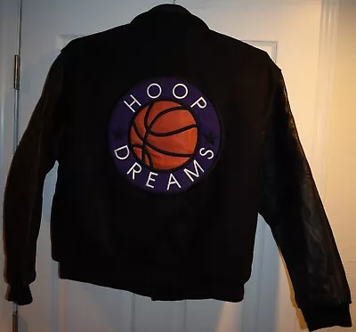 Hoop Dreams Documentary Movie 1994 Wool & Leather Jacket L Large Crew Promo • $179.99