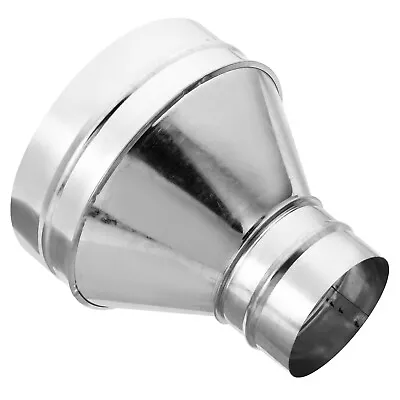 8 Inch To 4 Inch Round Duct Reducer Galvanized Steel Adapter Silver Tone • $27.05