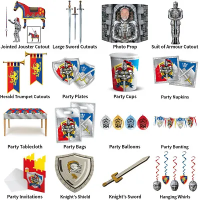 Medieval Knights Of The Realm Theme Partyware - Partyware Complete Selection • £3.79