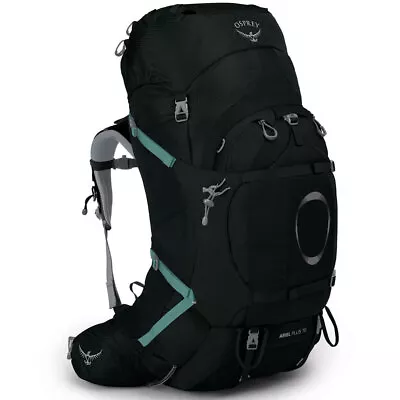 Osprey Ariel Plus 70 Damen-Trekkingrucksack Hiking Backpack Black • $323.90